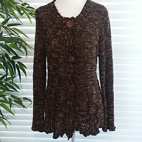 BCBGMaxAzria Sweaters - BCBG MaxAzria Scalloped Knit Cardigan